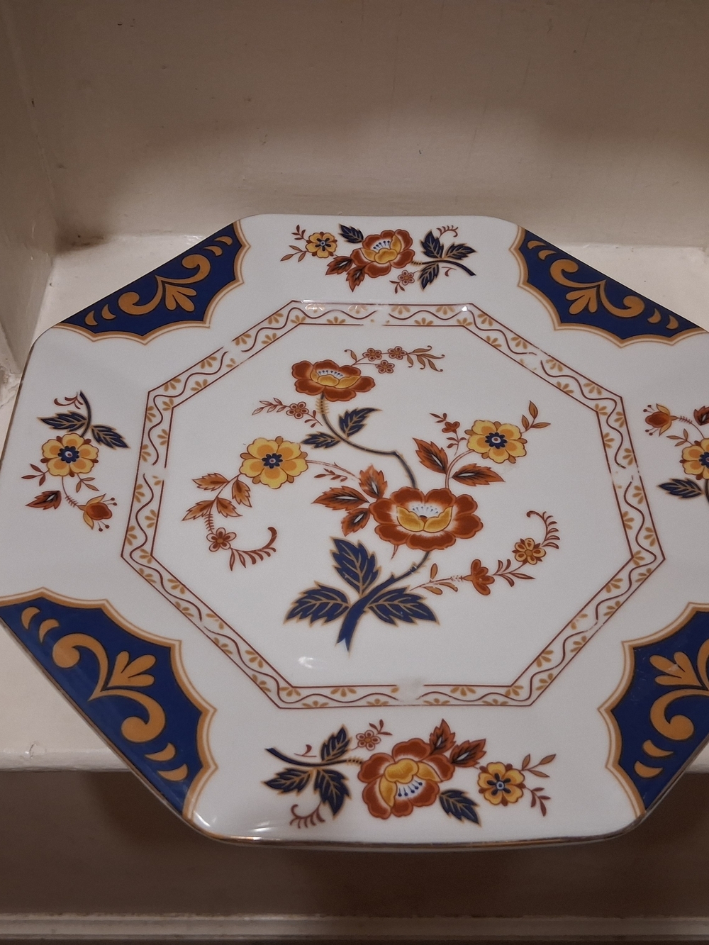 Vintage Mikasa "Far East" Octagonal Dinner Plate